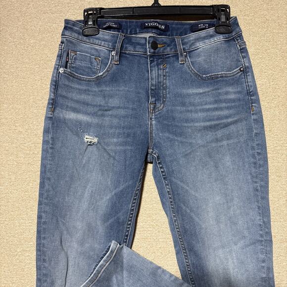 Jean skinny stretch fille Vigoss Jagger taille 10 taille basse bleu